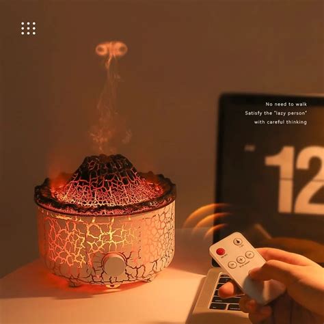 Ml Volcano Flame Air Humidifier Aromatherapy Diffusers Essential Oil