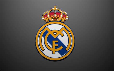 White And Yellow Logo Real Madrid Logo Simple Background Hd