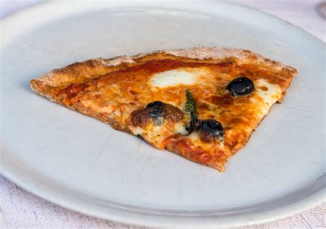 Pizza slice with olives. stock photo. Image of tomato - 3308254