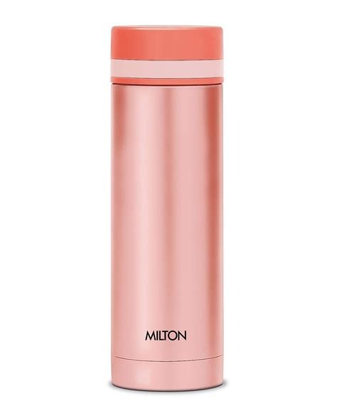 Milton Slim Thermosteel Vacuum Insulated Hot Cold Water Bottle Ml Peach Amazon In