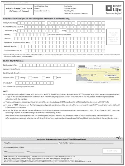 Fillable Online CritiCal Illness Claim Form Fax Email Print PdfFiller