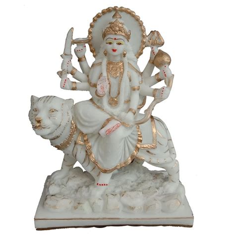 White Marble Durga Mata Statue, For Temple at Rs 5100 in Faridabad | ID ...