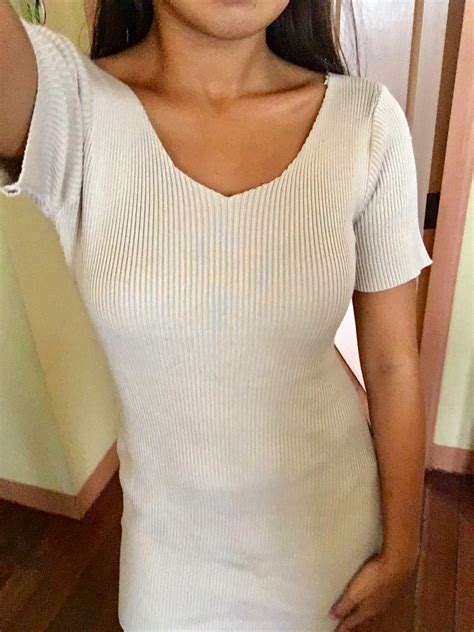 Ribbed Nude Beige Dress Women S Fashion Dresses Sets Dresses On Carousell