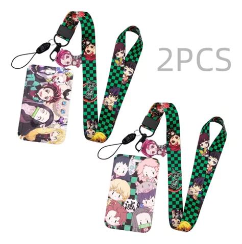 Demon Slayer Lanyard Cinta Porta De Credencial Gafete Pcs Meses Sin