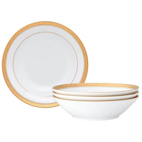 Noritake Crestwood Gold In Fl Oz Gold Porcelain Soup Bowls