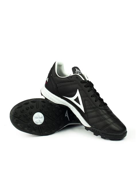 Zapatos De Futbol Rapido Pirma Brasil Turf Negro Blanco Golero Sport