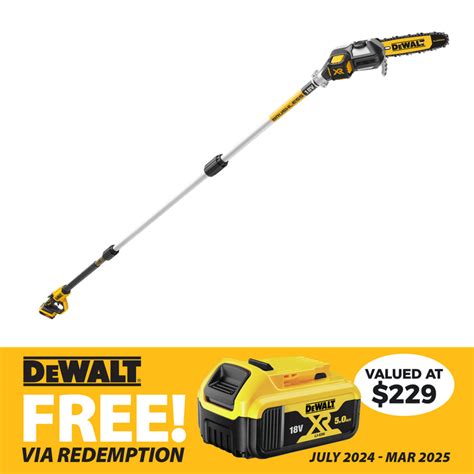 Dewalt 20v Max Cordless Battery Powered Pole Saw Kit With