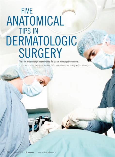 Pdf Jordan Troxel Five Anatomical Tips In Dermatologic Surgery