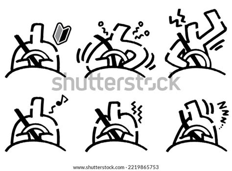 Stickman Set Driving Car Stock Vector (Royalty Free) 2219865753 ...