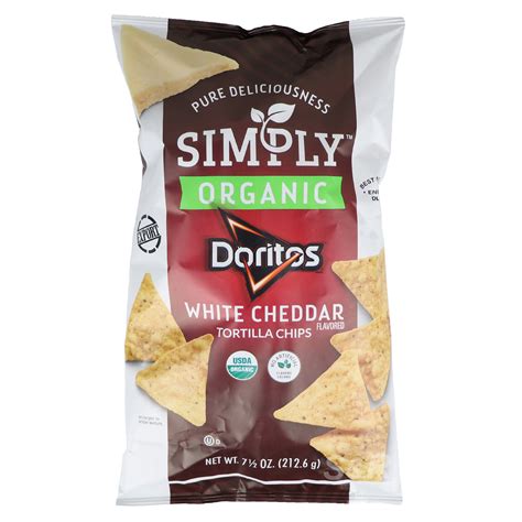 Doritos Simply Organic White Cheddar Flavored Tortilla Chips 2126g