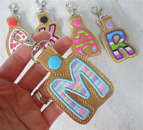 Personalized Keychain Letter Bag Tag Backpack Tag Custom Etsy Key