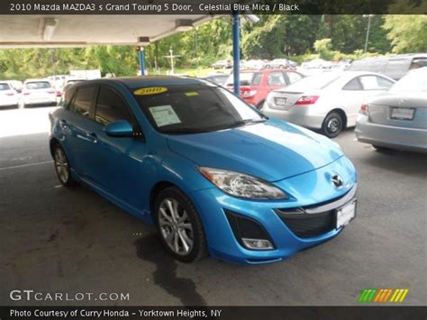 Celestial Blue Mica 2010 Mazda Mazda3 S Grand Touring 5 Door Black