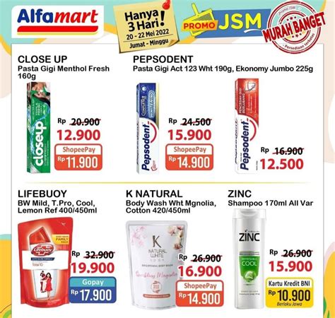 Promo JSM Alfamart Banyak Potongan Harga Lumayan Nih Bun