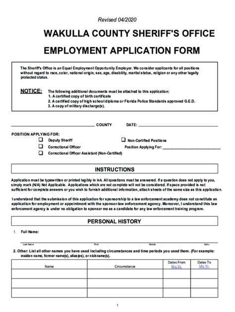 Fillable Online Bradfordsheriff Org Swornjobapplicationsheriff S