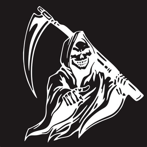 Wholesale Car Sticker Grim Reaper Skull Pattern Decal Machine Car Truck