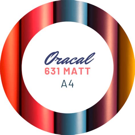 Oracal 631 Premium Matt Vinyl Removable Vinyl A4 Crafty Cutter