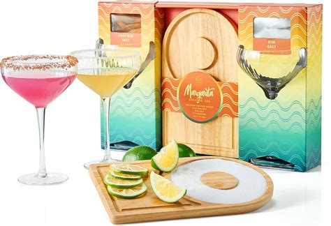 Amazon Margarita Glass Salt Board Gift Set Includes Ribbed