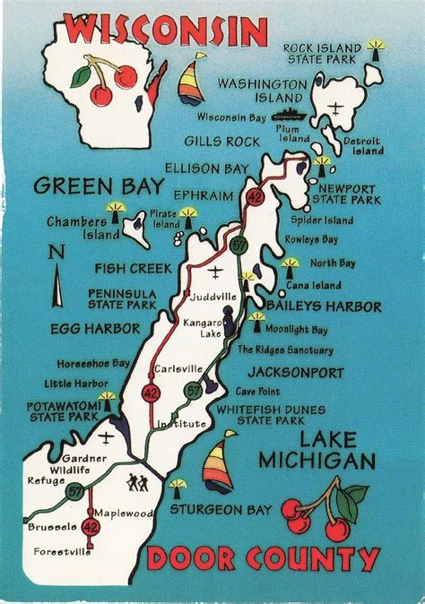 Printable Map Of Door County