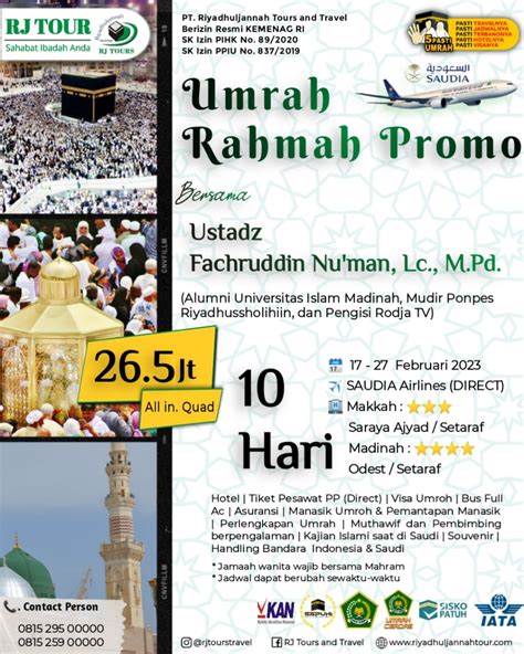 Umrah Riyadhuljannah Tours And Travel