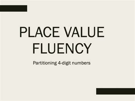 Year 4 Maths Place Value Partition Teaching Resources