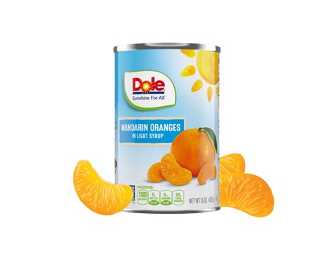 Dole Canned Mandarin Oranges In Light Syrup Oz Large Dole Sunshine