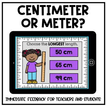 Grade 2 Math Measurement Centimeter Or Meter BOOM Cards TPT