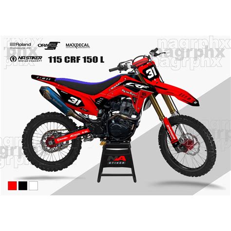 Jual DECAL CRF MERAH SIMPEL DECAL CRF 150 L FULLBODY CRF 115 Shopee