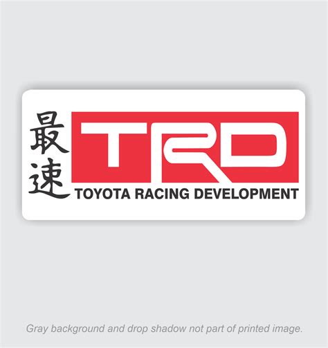 Toyota Racing Development Trd Japan Sticker Select Size Outdoor