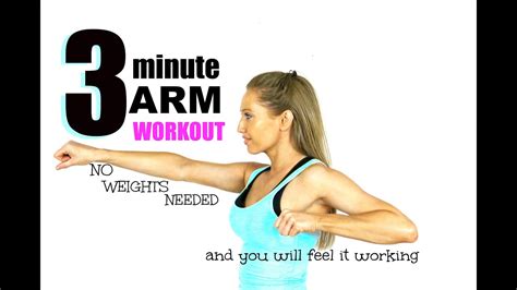 3 Minute Arm Toning Workout No Weights Need And You Will Feel It Working Start Now Youtube