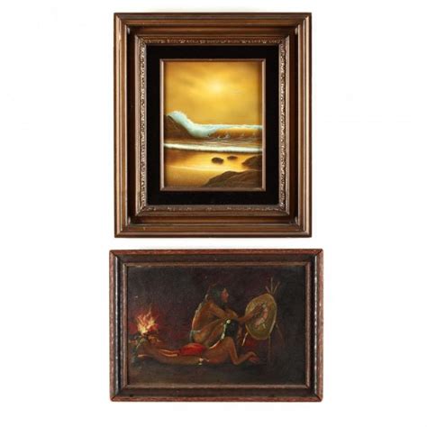 Two Western American Oil Paintings Lot The October Holiday