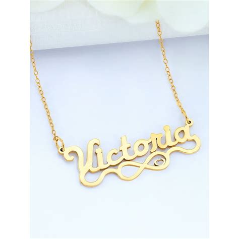 Personalized Script Name Necklace Winfinity On Tail