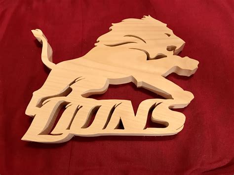 Detroit Lions Wooden Sign