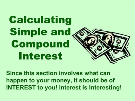 Calculating Simple And Compound Interest Ppt