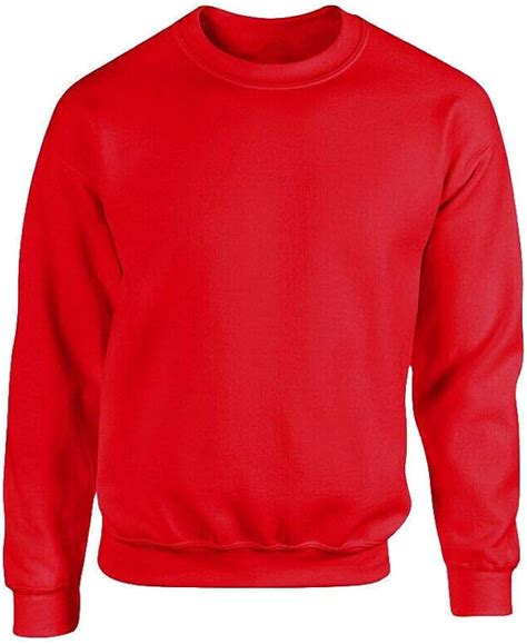 Sudadera De Manga Completa Para Hombre Con Cuello Redondo Rojo XL