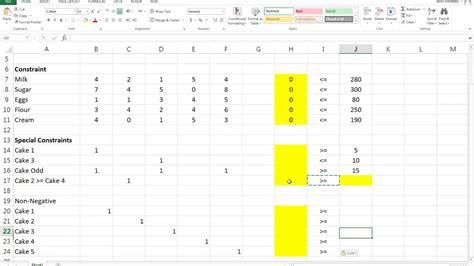 Linear Programming Solver Excel Youtube