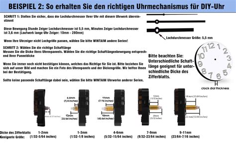 Wintaim Quarz Uhrwerk Super Lautlos Uhrwerk F R Wanduhr Langschaft Und