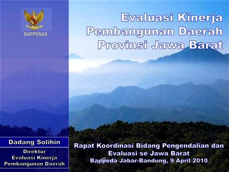 Evaluasi Kinerja Pembangunan Daerah Provinsi Jawa Barat Ppt