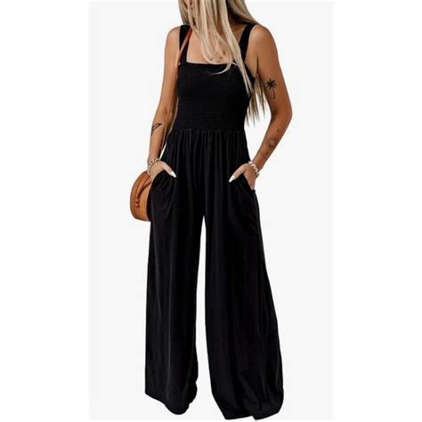 Boutique Pants And Jumpsuits Boutique Smocked Top Wide Leg Overalls