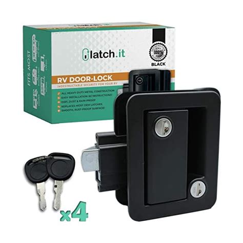 Latch It Black Rv Door Latch Rv Door Locks For Travel Trailers