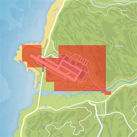 Emplacement Fort Zancudo où est la base militaire de GTA 5