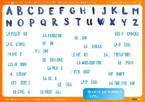 Activit D Butants Fle D Couvrir L Alphabet Les Zexperts Fle