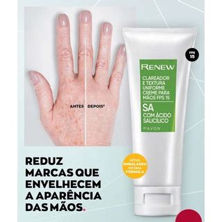 Creme Para M Os Renew Clareador Textura Uniforme G Avon Shopee