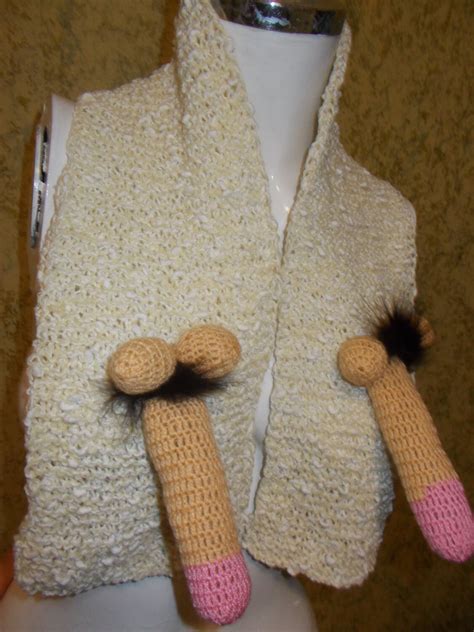 Crochet Penis Vagina Scarf Sexy T Bachelor Groom Knitted Etsy