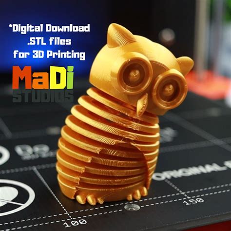 D Printer Stl File For D Printing Cute Flexi Print In Place Etsy