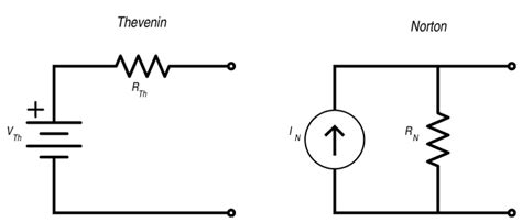 Teoremas da superposição Thévenin e Norton Electrical e Library