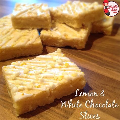 Lemon And White Chocolate Slices She Who Bakes