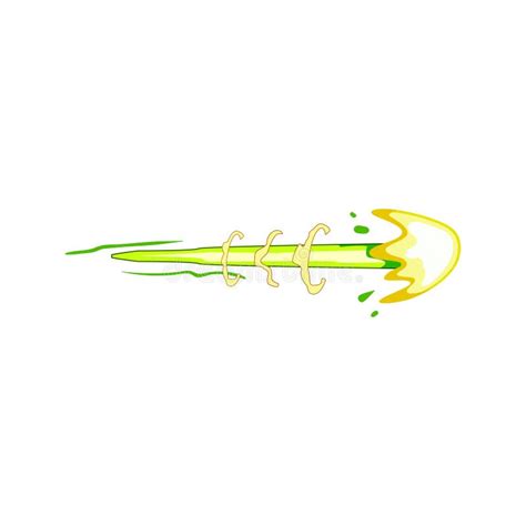 Power Laser Gun Beam Cartoon Vector Illustration Stock Illustration