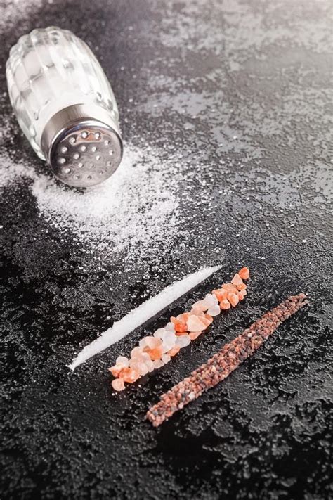 Classic And Healthy Kind Of Salts Stock Image Image Of Salt Spoon