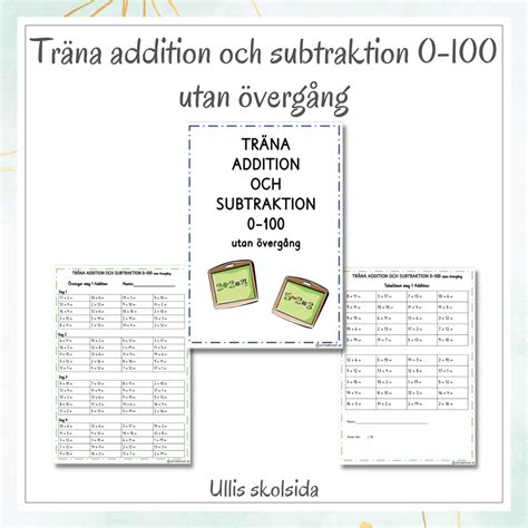 Träna addition och subtraktion 0 100 utan tiotalsövergång Teach Academy