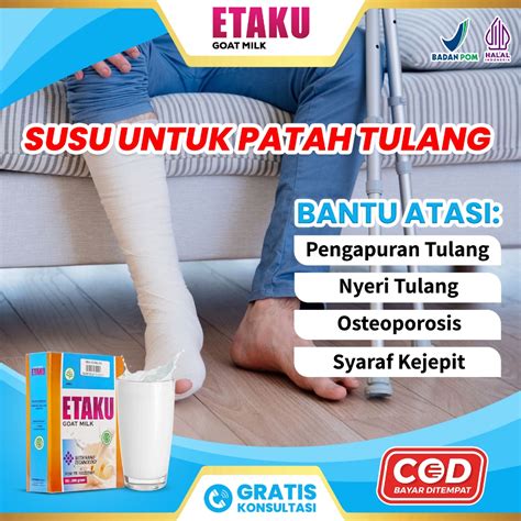 Jual Etaku Susu Kambing 100 Original Obat Patah Tulang Tulang Retak